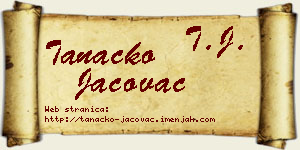 Tanacko Jačovac vizit kartica